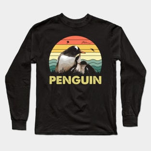 Arctic Aura Penguin Charm, Stylish Tee for Wildlife Devotees Long Sleeve T-Shirt